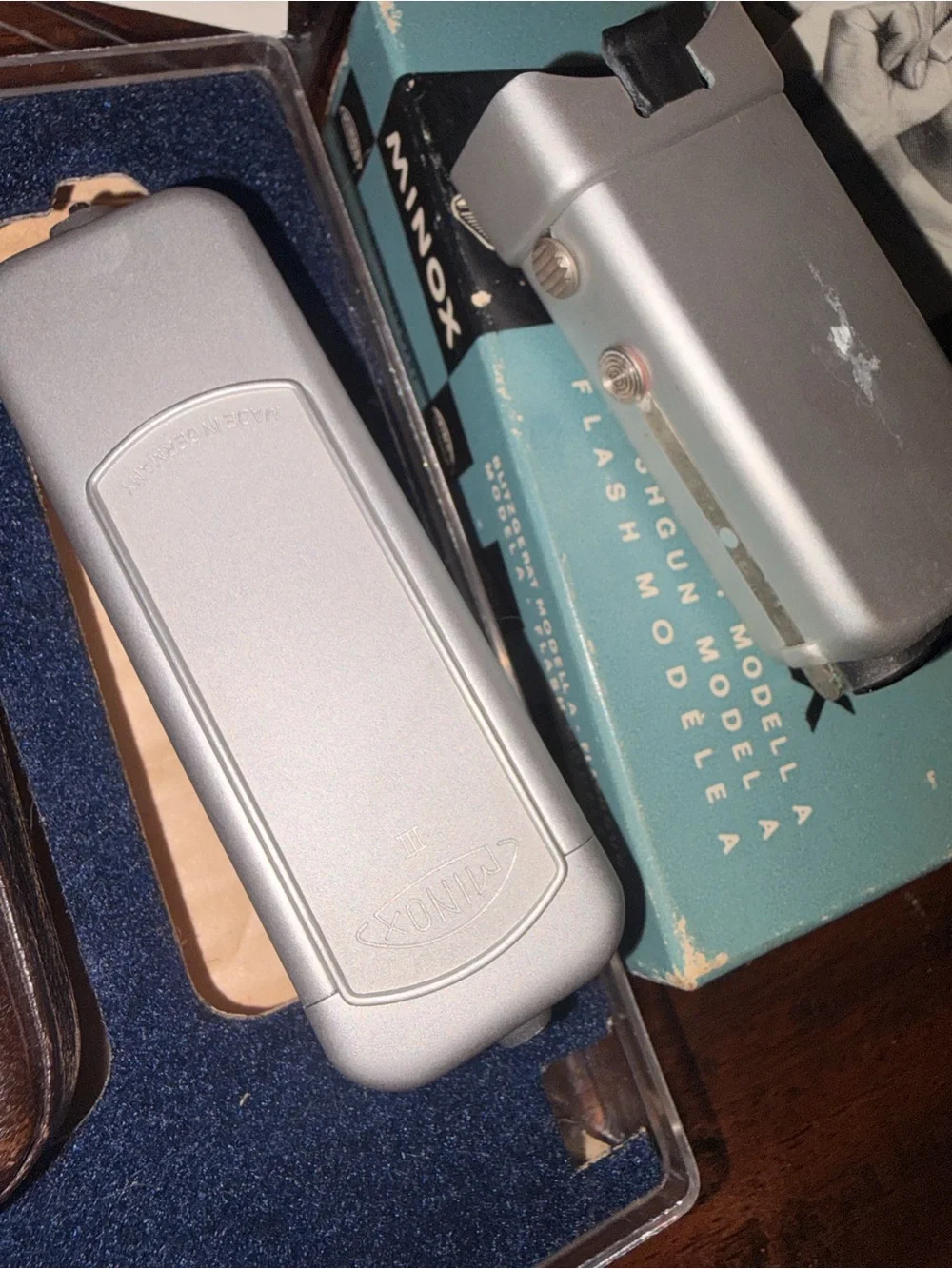 Minox IIIS Spy Subminiature Complan 15/3.5 w/ Flashgun Model A Original w/Manual